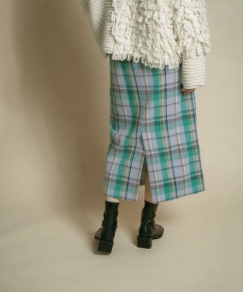 KBF / ケービーエフ スカート | チェックIラインミディスカート | 詳細13