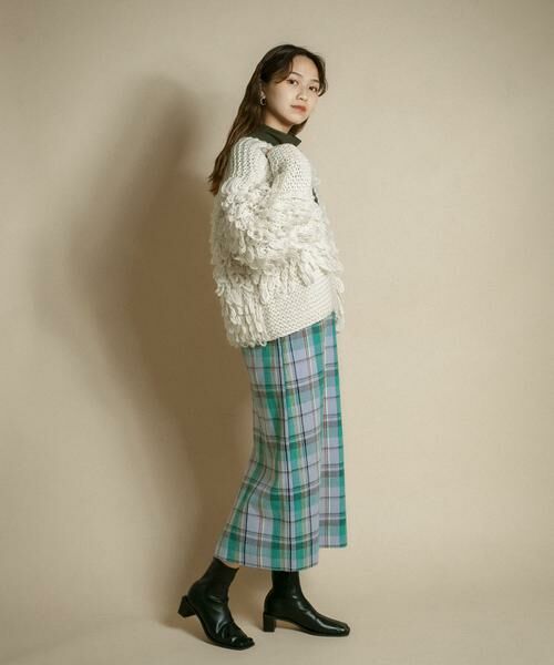 KBF / ケービーエフ スカート | チェックIラインミディスカート | 詳細15