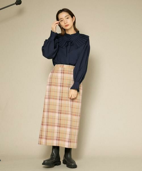 KBF / ケービーエフ スカート | チェックIラインミディスカート | 詳細25