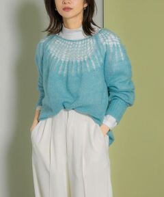 KBF / ケービーエフ ニット・セーター | メッシュネックニット