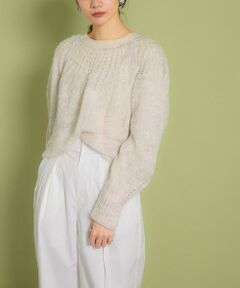 KBF / ケービーエフ ニット・セーター | メッシュネックニット