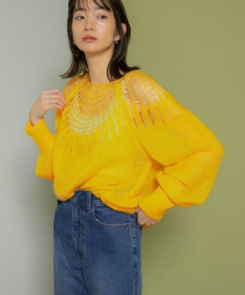 KBF / ケービーエフ ニット・セーター | メッシュネックニット | 詳細1