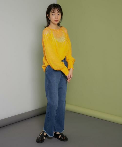 KBF / ケービーエフ ニット・セーター | メッシュネックニット | 詳細5