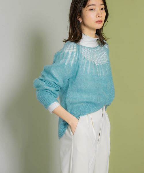 KBF / ケービーエフ ニット・セーター | メッシュネックニット | 詳細10