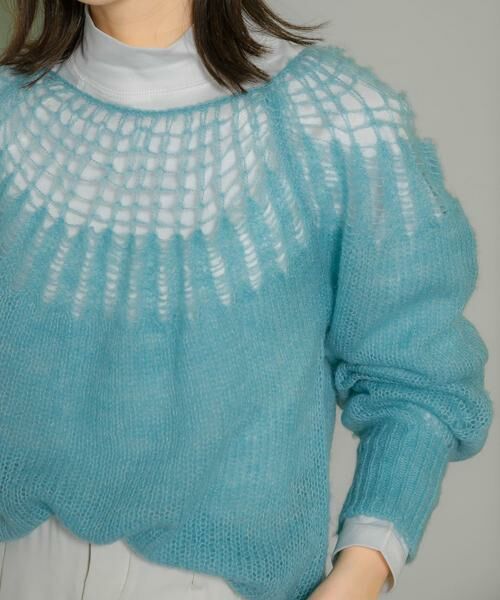 KBF / ケービーエフ ニット・セーター | メッシュネックニット | 詳細19