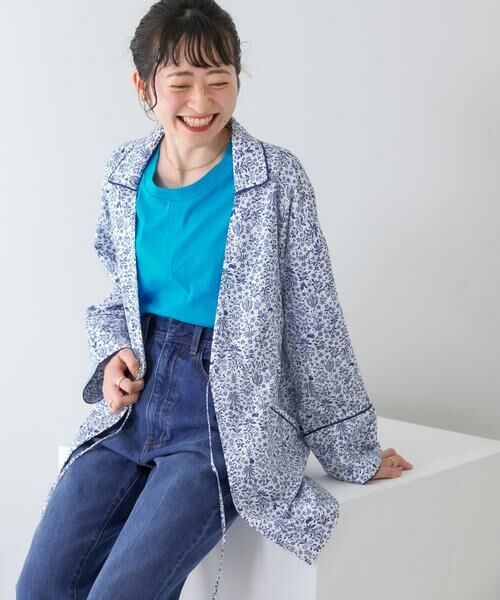 KBF / ケービーエフ その他アウター | ドロストプリントガウン | 詳細1