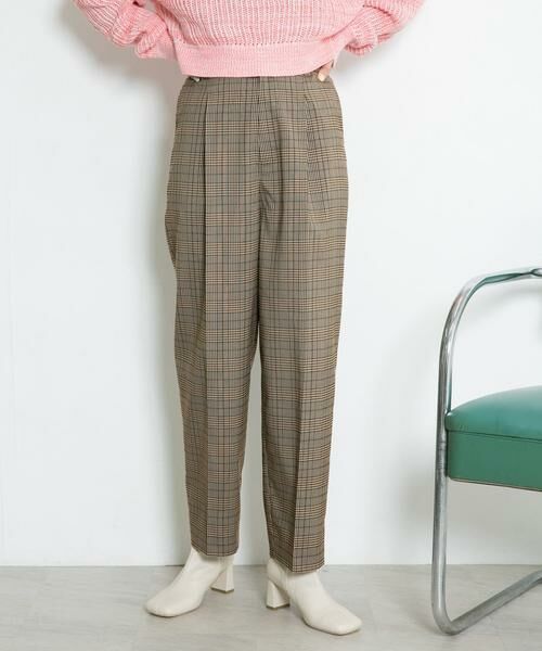 KBF / ケービーエフ その他パンツ | センタープレスWIDEチェックパンツ | 詳細1