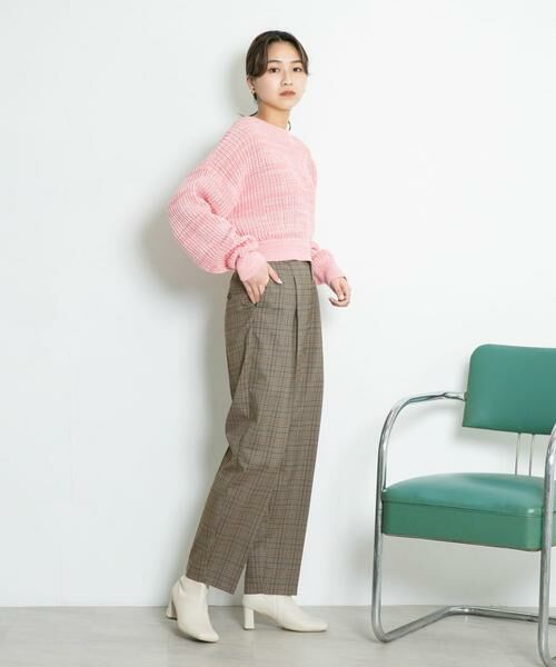 KBF / ケービーエフ その他パンツ | センタープレスWIDEチェックパンツ | 詳細4