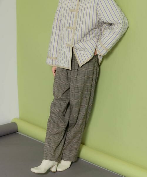 KBF / ケービーエフ その他パンツ | センタープレスWIDEチェックパンツ | 詳細6