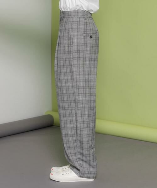 KBF / ケービーエフ その他パンツ | センタープレスWIDEチェックパンツ | 詳細26