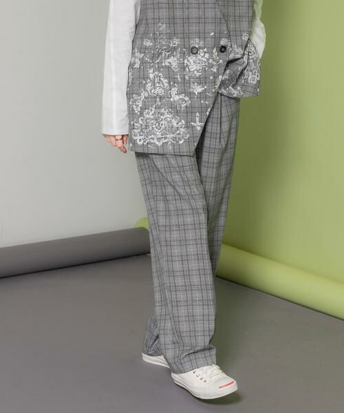 KBF / ケービーエフ その他パンツ | センタープレスWIDEチェックパンツ | 詳細22