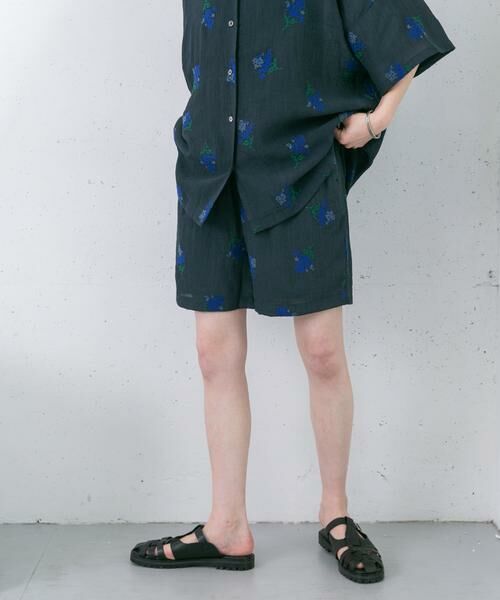 KBF / ケービーエフ ショート・ハーフ・半端丈パンツ | エンブロイダリーショートパンツ | 詳細2