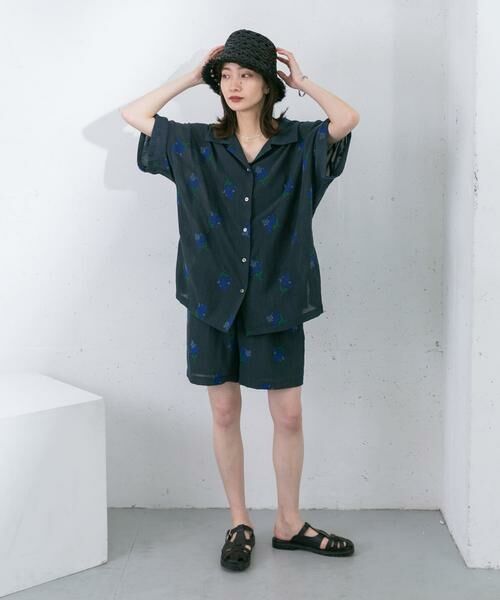 KBF / ケービーエフ ショート・ハーフ・半端丈パンツ | エンブロイダリーショートパンツ | 詳細4