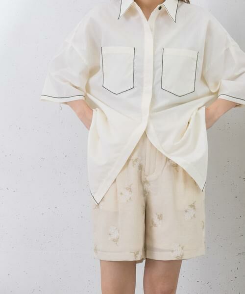 KBF / ケービーエフ ショート・ハーフ・半端丈パンツ | エンブロイダリーショートパンツ | 詳細16