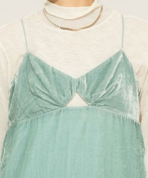 KBF / ケービーエフ ワンピース | ベロアキャミワンピース | 詳細10