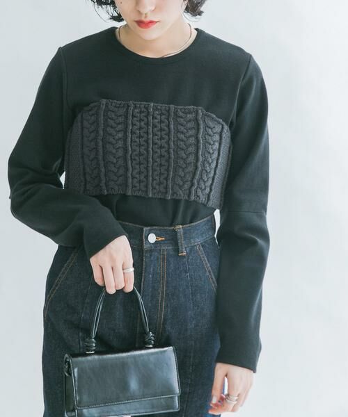 KBF / ケービーエフ その他トップス | ケーブルMIXニットビスチェ | 詳細16