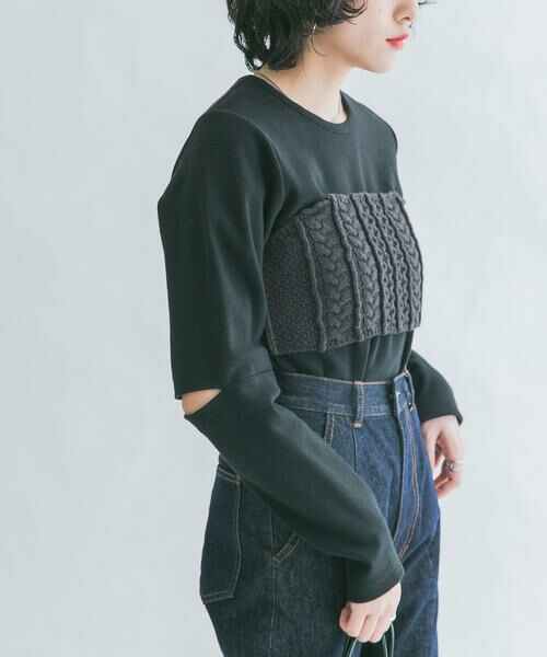 KBF / ケービーエフ その他トップス | ケーブルMIXニットビスチェ | 詳細17