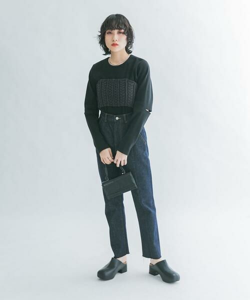 KBF / ケービーエフ その他トップス | ケーブルMIXニットビスチェ | 詳細19