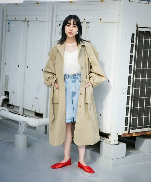 KBF / ケービーエフ トレンチコート | 立体スリーブデザインコート | 詳細10