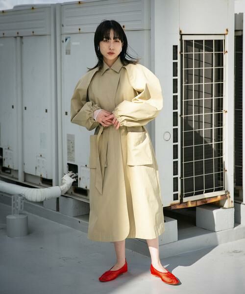 KBF / ケービーエフ トレンチコート | 立体スリーブデザインコート | 詳細5