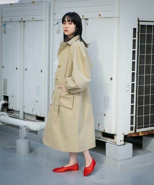 KBF / ケービーエフ トレンチコート | 立体スリーブデザインコート | 詳細6