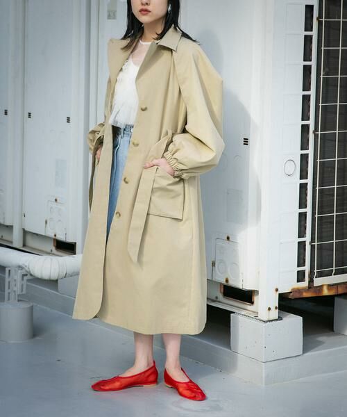 KBF / ケービーエフ トレンチコート | 立体スリーブデザインコート | 詳細8