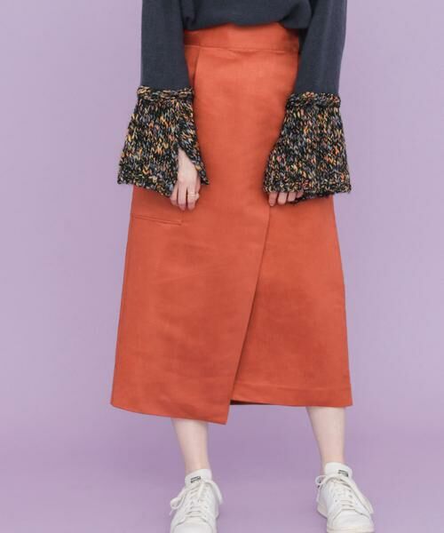 KBF / ケービーエフ スカート | カラースエードラップスカート∴ | 詳細2