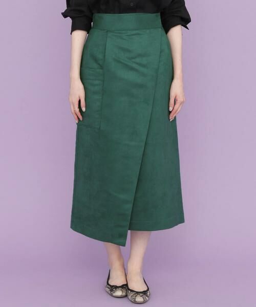 KBF / ケービーエフ スカート | カラースエードラップスカート∴ | 詳細9