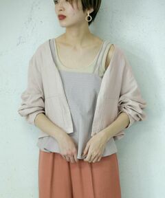 KBF / ケービーエフ キャミソール・チューブトップ | ストライプアシンメトリーキャミソール∴