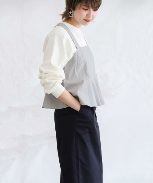 KBF / ケービーエフ キャミソール・チューブトップ | ストライプアシンメトリーキャミソール∴ | 詳細3