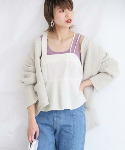 KBF / ケービーエフ キャミソール・チューブトップ | ストライプアシンメトリーキャミソール∴ | 詳細10