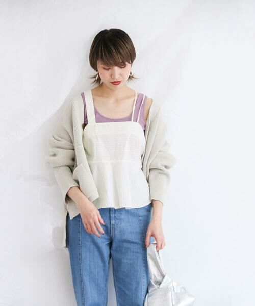 KBF / ケービーエフ キャミソール・チューブトップ | ストライプアシンメトリーキャミソール∴ | 詳細11