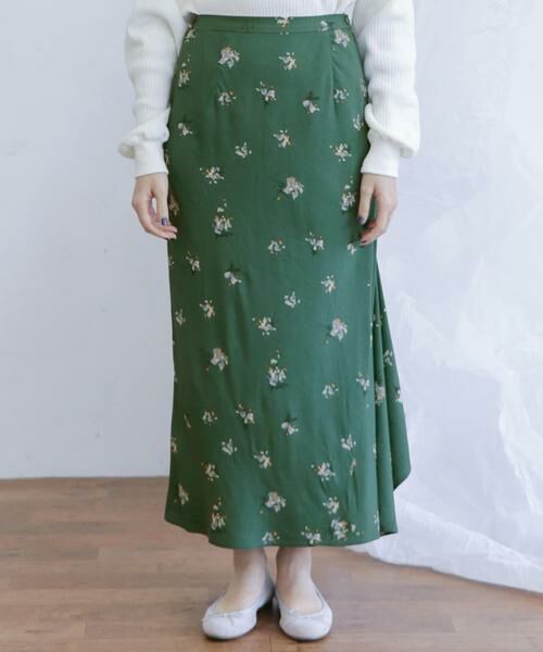 KBF / ケービーエフ スカート | フラワーイレヘムバイアススカート∴ | 詳細9