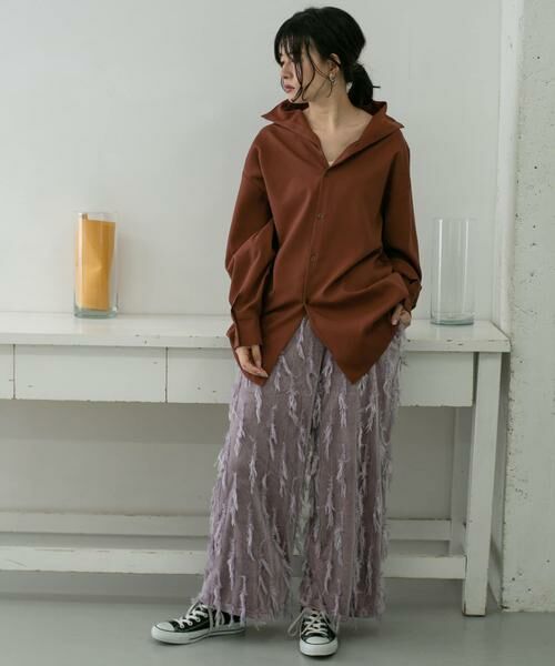 KBF / ケービーエフ その他パンツ | ベロアフリンジイージーパンツ∴ | 詳細8