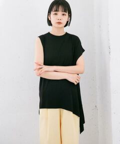 KBF / ケービーエフ Tシャツ | アシンメトリーレーヨンカットソー