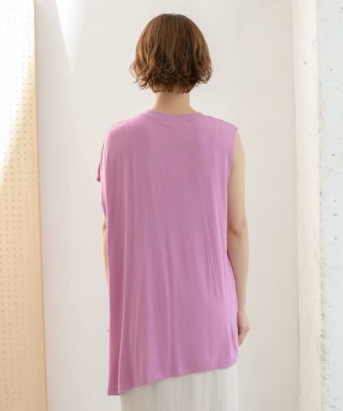 KBF / ケービーエフ Tシャツ | アシンメトリーレーヨンカットソー | 詳細11