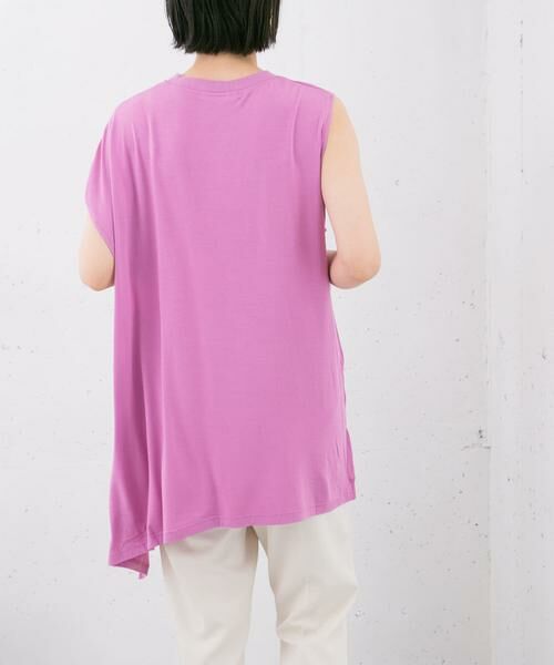 KBF / ケービーエフ Tシャツ | アシンメトリーレーヨンカットソー | 詳細5