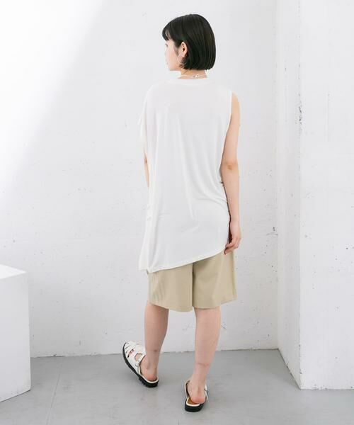 KBF / ケービーエフ Tシャツ | アシンメトリーレーヨンカットソー | 詳細21