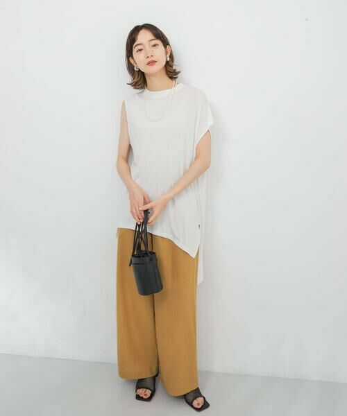 KBF / ケービーエフ Tシャツ | アシンメトリーレーヨンカットソー | 詳細22