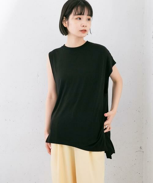 KBF / ケービーエフ Tシャツ | アシンメトリーレーヨンカットソー | 詳細28