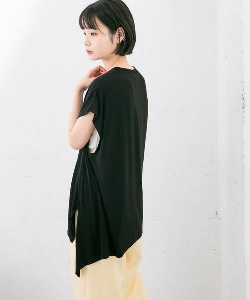 KBF / ケービーエフ Tシャツ | アシンメトリーレーヨンカットソー | 詳細29