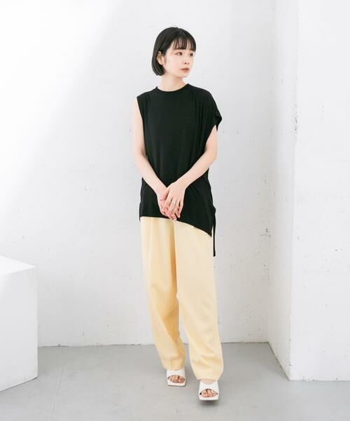 KBF / ケービーエフ Tシャツ | アシンメトリーレーヨンカットソー | 詳細30