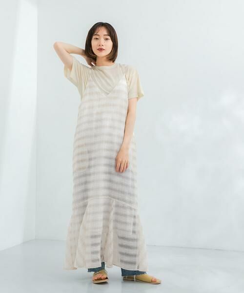 KBF / ケービーエフ ワンピース | チェックロングキャミワンピース | 詳細3