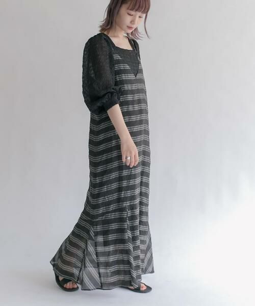 KBF / ケービーエフ ワンピース | チェックロングキャミワンピース | 詳細12