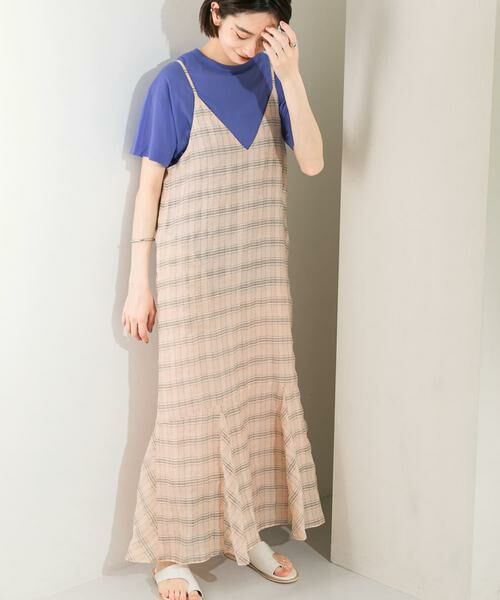 KBF / ケービーエフ ワンピース | チェックロングキャミワンピース | 詳細27