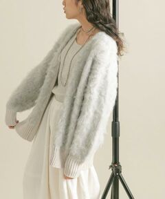 KBF / ケービーエフ カーディガン・ボレロ | 『WEB/一部店舗限定』シャギーZIPカーディガン