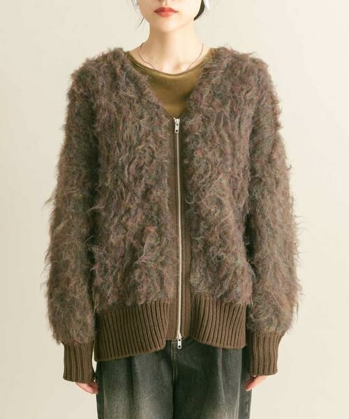 KBF / ケービーエフ カーディガン・ボレロ | 『WEB/一部店舗限定』シャギーZIPカーディガン | 詳細10