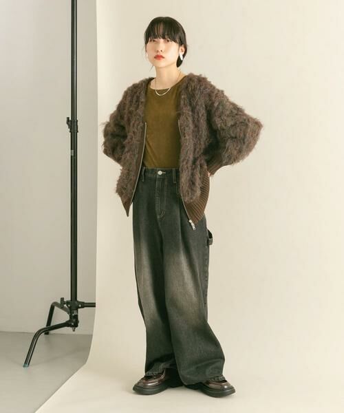 KBF / ケービーエフ カーディガン・ボレロ | 『WEB/一部店舗限定』シャギーZIPカーディガン | 詳細5