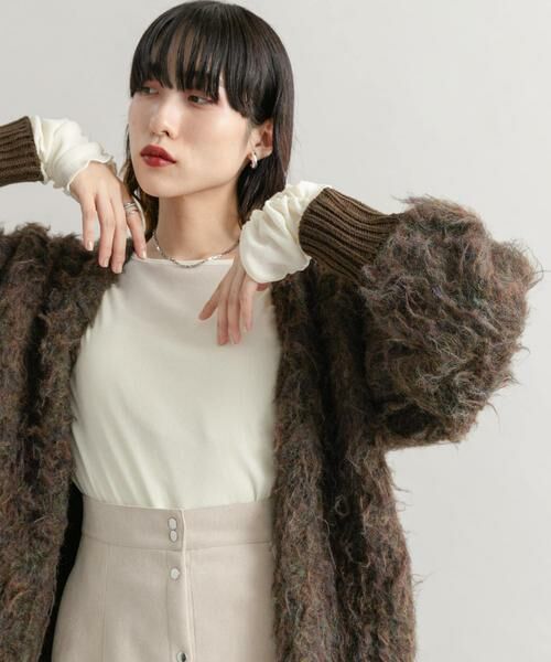 KBF / ケービーエフ カーディガン・ボレロ | 『WEB/一部店舗限定』シャギーZIPカーディガン | 詳細8