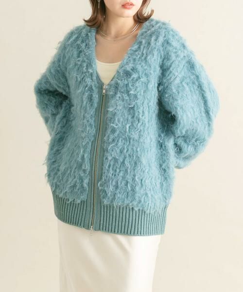 KBF / ケービーエフ カーディガン・ボレロ | 『WEB/一部店舗限定』シャギーZIPカーディガン | 詳細17
